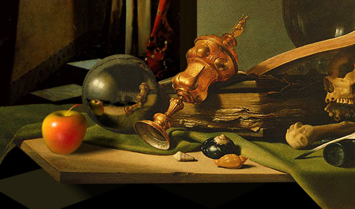 Still Life with 3D Apple